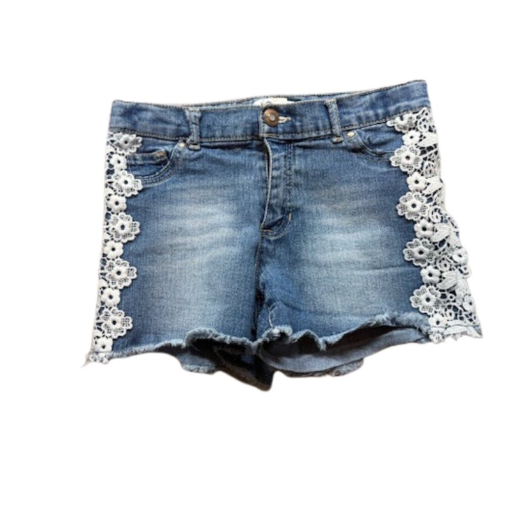 Jordache Girls Floral Denim Shorts Size 14